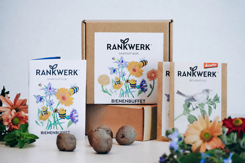 Saatgut-Box „Bienenbuffet“ mit Blumensamen